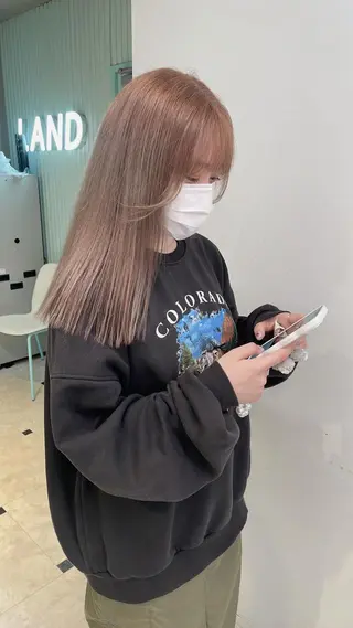 ミディアム 顔周りレイヤー/新宿 /モテ艶カラー/航介のヘアスタイル