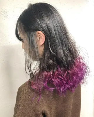 セミロング カラー ヘアアレンジ 【池袋/スパイキー ショート】ⓝⓘⓜⓤのヘアスタイル
