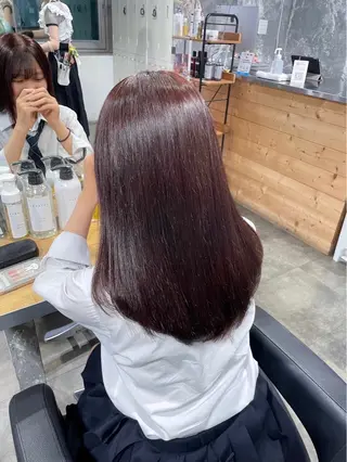 セミロング カラー ヘアアレンジ 🫧モテる💗ダメー ジレスハイトーン🫧のヘアスタイル