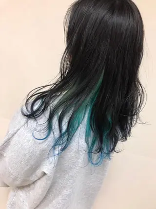 セミロング カラー ヘアアレンジ 🌈haru🌻 藤沢ハイトーン🌈のヘアスタイル