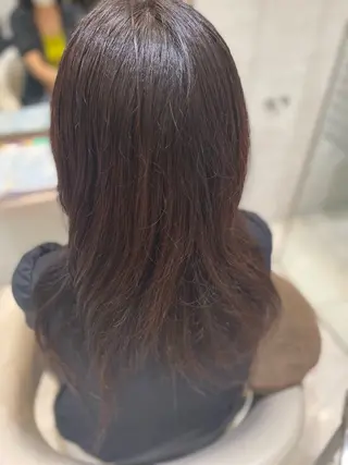 ミディアム カラー 縮毛矯正&髪質改善 西野のヘアスタイル