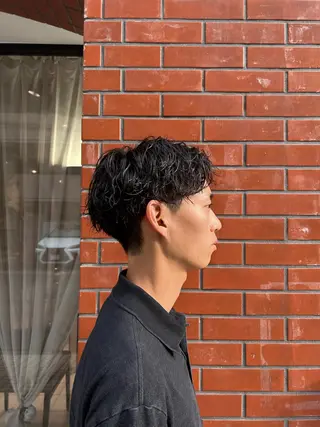 ショート パーマ メンズ 保坂 駿太郎のヘアスタイル