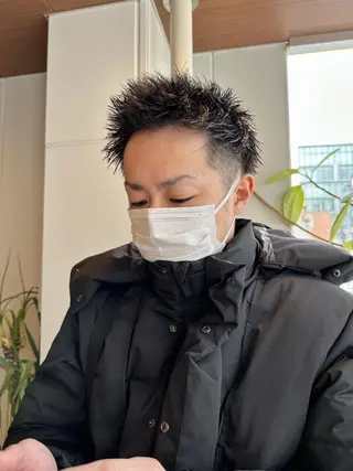 パーマ メンズ 八谷 将平のヘアスタイル
