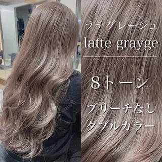 ロング カラー グレージュ♡ベージュ ♡MA/表参道のヘアスタイル