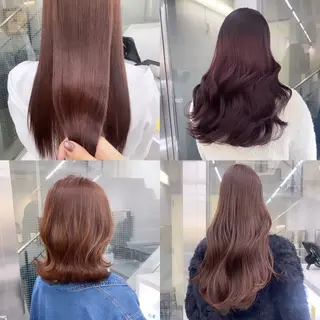 ミディアム カラー 艶感/韓国風 🤍moeka🤍のヘアスタイル