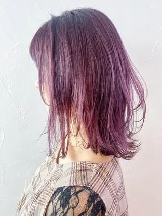 ミディアム カラー パーマ ヘアアレンジ ITbyALBUM 八王子店のヘアスタイル