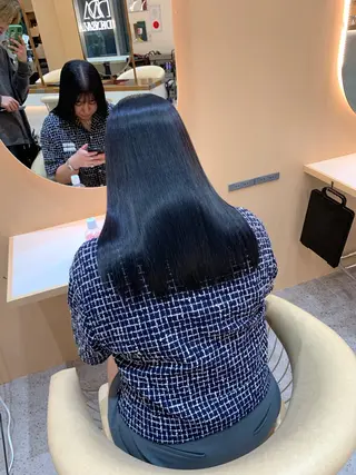ミディアム カラー パーマ ✨美髪矯正×髪質改善 🍎カイト🍎渋谷のヘアスタイル