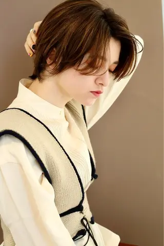 ショート カラー パーマ ANDREY 表参道 ショート×髪質改善のヘアスタイル