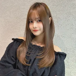 ロング カラー レイヤー|縮毛矯正 |韓国ボブ|岡田洸太のヘアスタイル