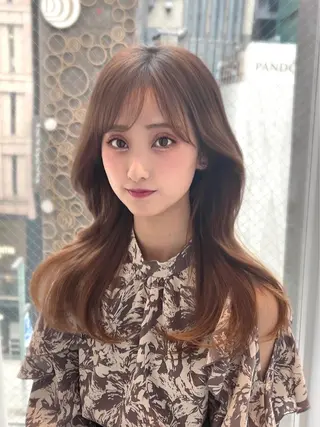 ロング カラー 顔周り特化/韓国ヘア /レイヤー/吉野幸大のヘアスタイル