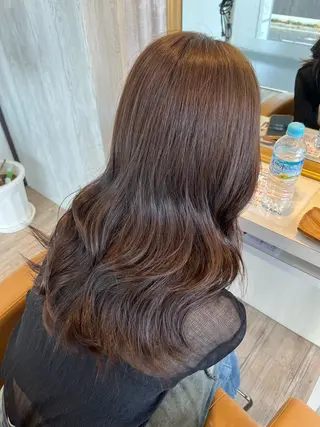 セミロング カラー ブリーチなしWカラー レイヤー/Rickyのヘアスタイル