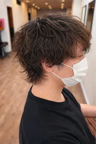 ショート パーマ 野呂 隼人のヘアスタイル