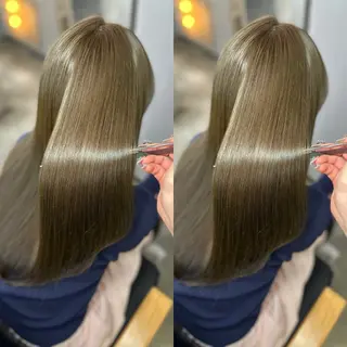 ロング カラー 髪質改善🩵縮毛矯正 代々木/木下のヘアスタイル