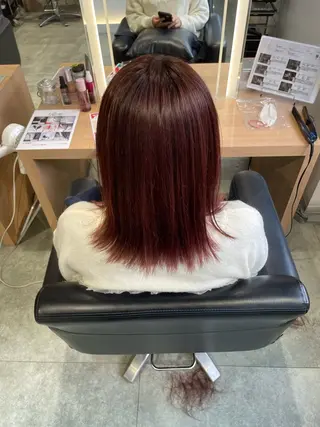 ロング カラー 長町/酸性ストレート /曲がる縮毛矯正のヘアスタイル