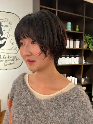 ショート デジタルパーマ 加藤園のヘアスタイル