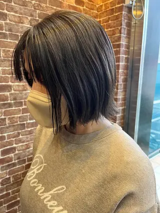 ショート カラー パーマ ヘアアレンジ メンズ キッズ ネイル マツエク・マツパ アイブロウ 久木原 ゆりのヘアスタイル