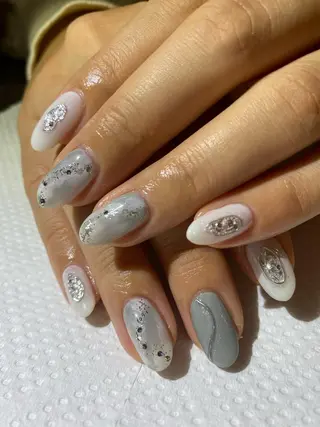 セミロング shandy nailのネイルデザイン