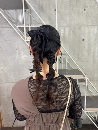 ロング カラー ヘアアレンジ 大林 エリコのヘアスタイル