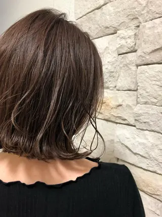 ミディアム カラー ヘアアレンジ メンズ キッズ ネイル マツエク・マツパ 透明感カラー🤎 ゆりのヘアスタイル