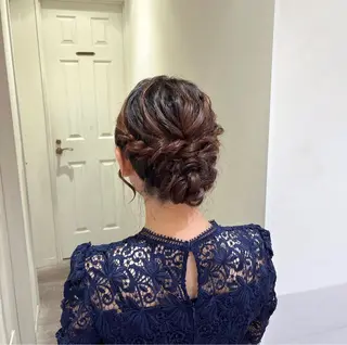 ヘアアレンジ エクステ🎀 暖色カラー🎀amiのヘアスタイル