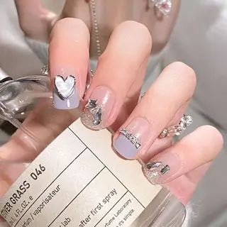 ネイル フィルイン・深爪矯正 長さ出し🎀のネイルデザイン