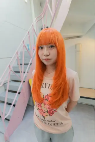 ロング kyon.hair 韓国カットカラーのヘアスタイル