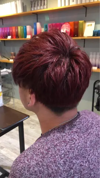 ショート カラー パーマ ヘアアレンジ メンズ キッズ ネイル マツエク・マツパ EnBlesS西宮 マンツーマン神道有基のヘアスタイル