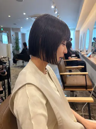 ミディアム カラー Chiho / 梅田 / ボブ/ パーマのヘアスタイル