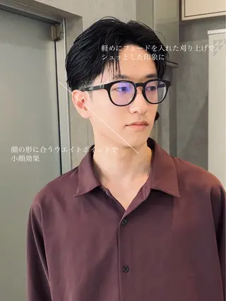ショート パーマ メンズ 石満 諒 メンズ縮毛矯正のヘアスタイル
