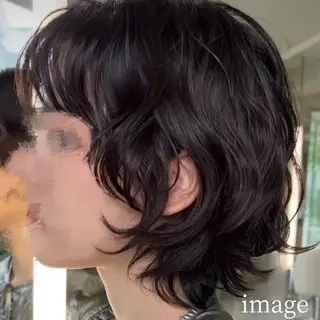 ミディアム パーマ ヘアアレンジ 【柔らか透明感✨/ 似合せ前髪】大石葉月のヘアスタイル