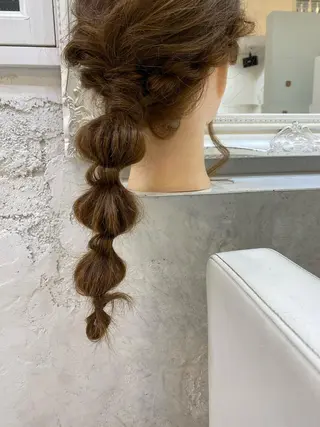 セミロング カラー ヘアアレンジ マツエク・マツパ 透明感カラー🫧ヘア セット🫧松本菜月の眉毛・アイブロウイメージ