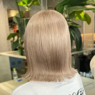ミディアム カラー ミルクティーベージュ /sara💛のヘアスタイル