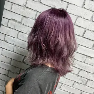 ミディアム u n aのヘアスタイル
