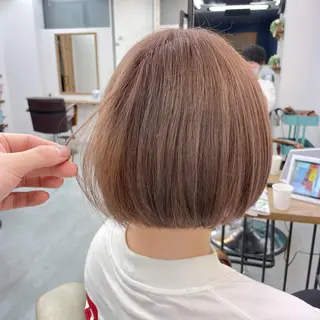 ショート カラー 山口滉斗/艶カラー 縮毛矯正/髪質改善のヘアスタイル