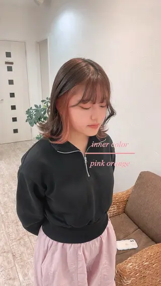 カラー ボブ/艶髪 soleilrukaのヘアスタイル