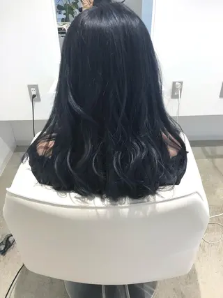 ミディアム カラー 宮崎 睦のヘアスタイル