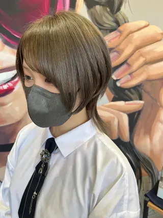 ミディアム カラー パーマ ヘアアレンジ メンズ キッズ ネイル マツエク・マツパ アイブロウ 久木原 ゆりのヘアスタイル