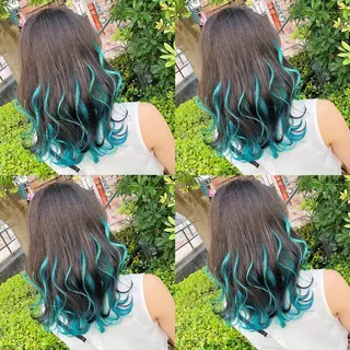 セミロング カラー ヘアアレンジ メンズ キッズ 💟Chloe原宿店 🩶ハイトーンのヘアスタイル