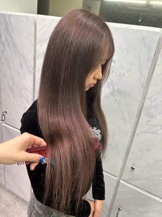 ロング ハイトーンカラーエク ステ🌺RENA🌺のヘアスタイル