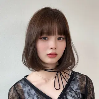 ショート カラー かえ🩶韓国ボブ🎀 透明感カラー🥣のヘアスタイル