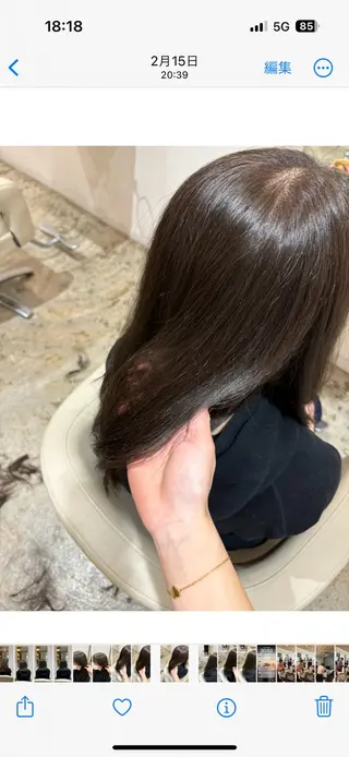 ロング 佐藤 優里のヘアスタイル