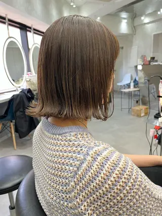 ミディアム カラー ヘアアレンジ ボブ｜韓国｜美髪矯正 ｜amika🌙のヘアスタイル