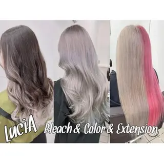 ロング カラー ヘアアレンジ LuciA/エクステ カラーのヘアスタイル