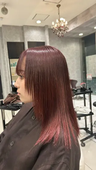 セミロング ハイトーンカラー✨️ 艶カラー特化Amiのヘアスタイル