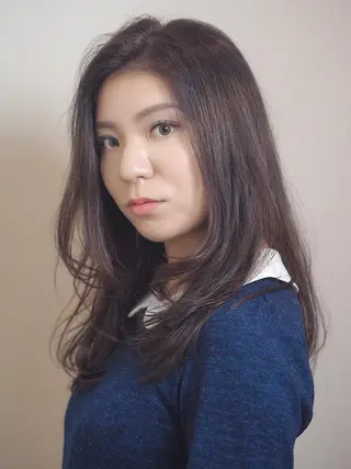 セミロング カラー 坂本 直樹のヘアスタイル