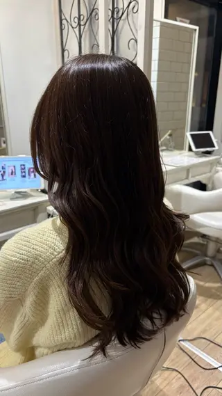 ミディアム カラー 似合わせ 顔周りYUUGAのヘアスタイル