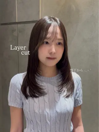 セミロング Natsuki/韓国 ボブ/レイヤーカットのヘアスタイル