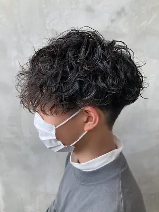 ショート パーマ メンズ 波巻きスパイラルパー マ/シャドウパーマ駿のヘアスタイル