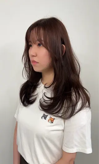 ロング カラー レイヤーカット/透明 感カラー/aikaのヘアスタイル