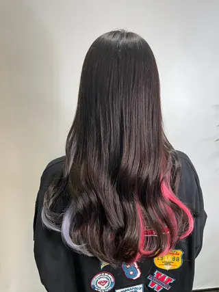 セミロング 野村 奈里亜のヘアスタイル